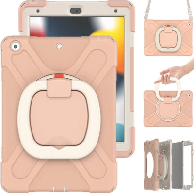 Strap Case For Samsung Galaxy Tab S9 FE S9 S8 S7 A9 A8 A7 Stand Shockproof Cover - Image 1 of 4