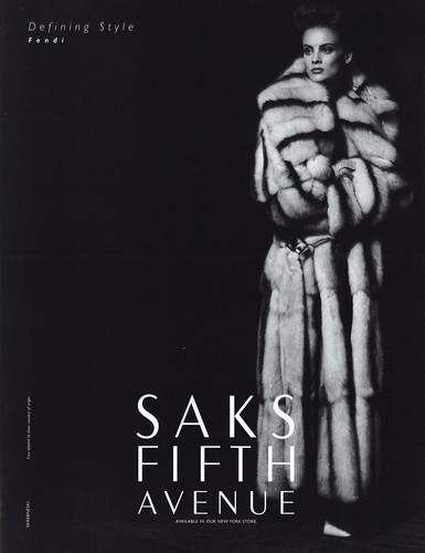 Pubblicità Saks Fifth Avenue 1998: Defining Style Fendi Stampa Vintage