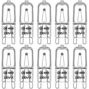 G9 Light Bulb 40W Capsule Light Bulbs T4 Type 2 Pin Base Warm White 220V-240V - Picture 1 of 13