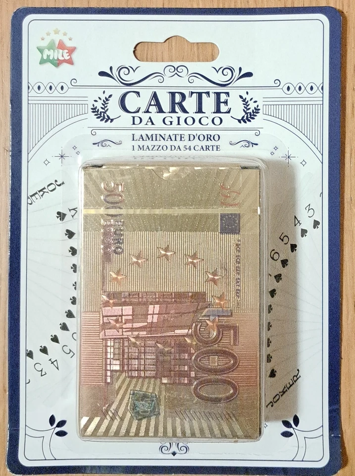 carte da gioco laminate oro - mazzo nuovo - Immagine 1 di 2