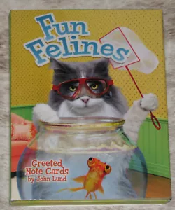 LEANIN TREE Fun Felines 12 Note Cards #34699~3 each 4 designs~Cute Cats Kittens~ - Picture 1 of 11