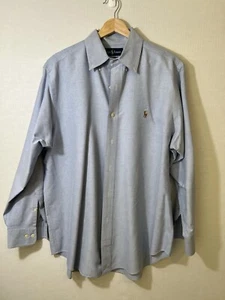 Ralph Lauren Men’s Long Sleeve Classic Fit Oxford Shirt Cotton Light Blue 16 - Picture 1 of 13
