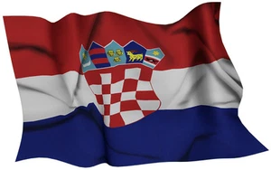 CROATIA FLAG DECAL 2014 STYLE SIZE 90MM BY 57MM - Picture 1 of 1
