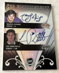 2007-08 THE CUP MARCEL DIONNE LUC ROBITAILLE Auto Cup Enshrinements #2/25 Kings - Bild 1 von 2