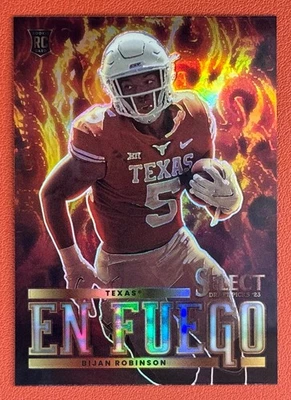 2023 Select Draft Picks Bijan Robinson En Fuego #EF-BR RC Texas - Image 1 of 3