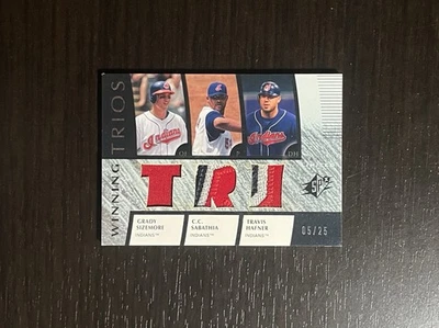 2008 SPx Winning Trios SABATHIA SIZEMORE HAFNER SICK Jersey Patches /25 MUST SEE - Image 1 of 2