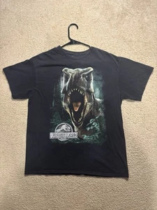 Jurassic World Dinosaur Graphic T-Shirt Mens Large Black T-Rex Movie Tee - Picture 1 of 6