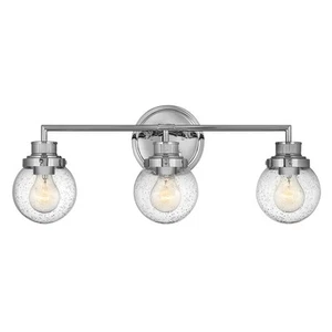 Wandleuchte Bad IP44 B: 61,5cm IP44 in Chrom 3x E27 Vintage Wand Lampe Spiegel - Bild 1 von 5
