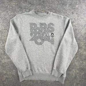 Official Paris Olympics 2024 Gray Crew Neck Sweatshirt Large - Picture 1 of 7