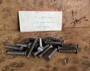 3/16” BSW x 1” Stahl Senkkopf Schlitz Maschinenschrauben x 10 - Bild 1 von 1