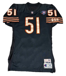 Vintage Champion Authentic Chicago Bears Dick Butkus Blue Jersey Size 48 Rare - Picture 1 of 12