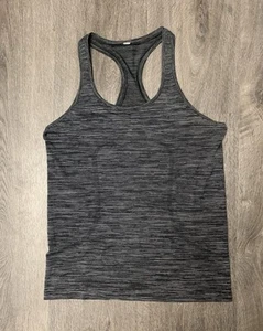 Lululemon x Peloton Swiftly Tech Racerback Tank Black Stripes Women Size 10 - Picture 1 of 7