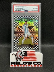 2023-24 Panini Select FIFA Lionel Messi Argentina Checkerboard #75 SSP PSA 10 - Picture 1 of 2