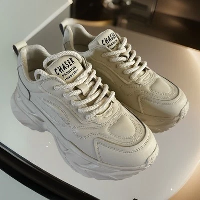 Женские повседневные кроссовки на шнуровке на платформе спортивные туфли новые  - Изображение 1 из 4