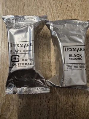 13400HC X 2 Lexmark Genuine Black Ink Cartridges - High Capacity 13400HC X 2! - Image 1 of 4