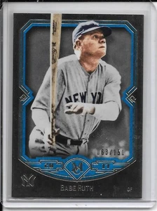 2017 Topps Museum Collection BABE RUTH (Yankees) #68 *SAPPHIRE BLUE* #063/150 - Picture 1 of 3