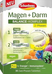 Schaebens Magen + Darm Balance Komplex 2-Phasen, 30 Vegane Tabletten - Bild 1 von 7