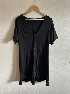 ASOS Plus Size Black Jersey Dress Size 18 - Picture 1 of 4