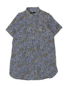 Ralph Lauren Damen Pullover Shirt Kleid UK 16 Large blau Paisley Baumwolle CT08 - Bild 1 von 3