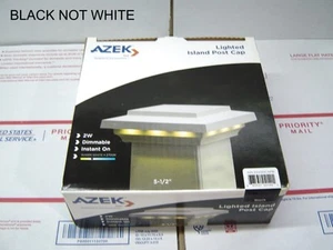 Azek Dimmable Island Lighted Post Cap BLACK 5.5" 2Watt ADL55X55ICAPB - Picture 1 of 10