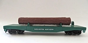 HO AHM Burlington Northern Unloading Log Car with Logs Low Ship - Picture 1 of 4