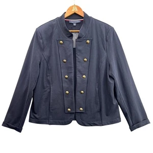 Tommy Hilfiger Blazer Jacke dunkelblau Military Band Goldknöpfe Damen XXL - Bild 1 von 9