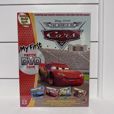 Nuevo- Disney Pixar El Mundo de los Coches Mi Primer Juego DVD Mattel Incluye 4 Puzzles Foto 1 de 4