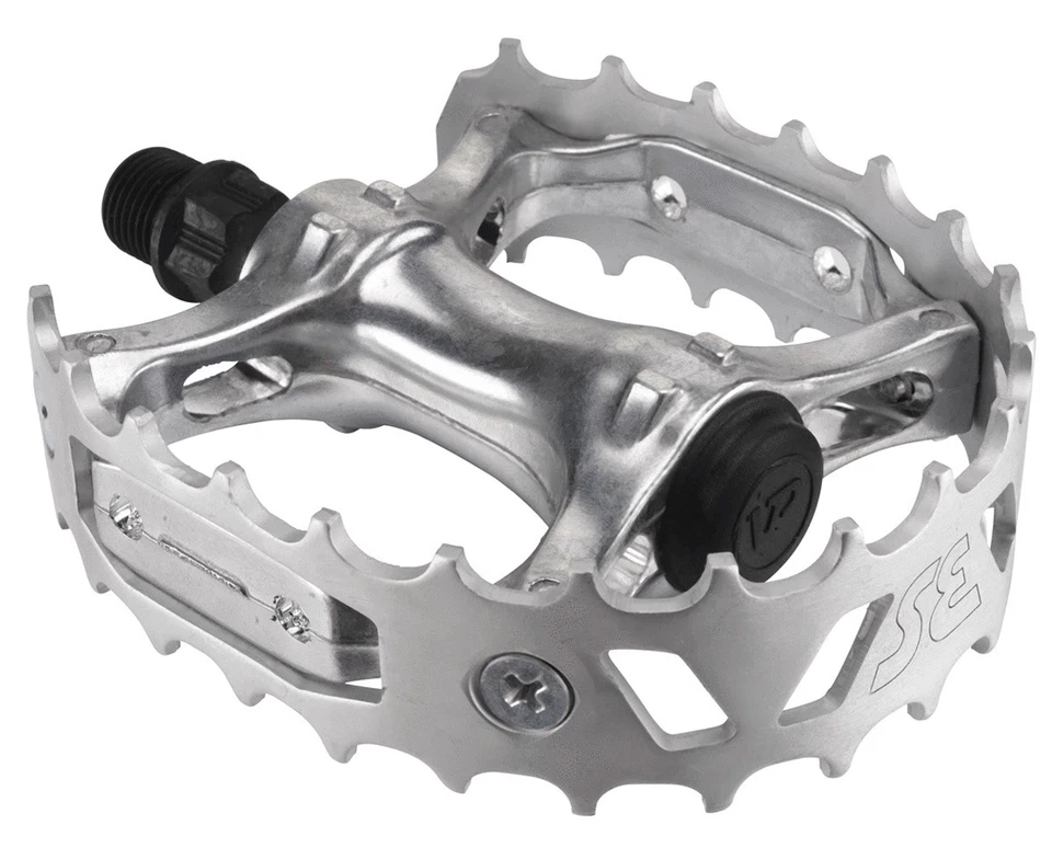 Pedales de aleación SE Racing VP-747 3ª generación Bear Trap XC-II BMX - 9/16" - PLATEADOS Foto 1 de 1