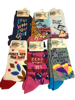 Lote de 6 calcetines azules Q para mujer talla 5-10 nuevos con etiquetas Foto 1 de 4