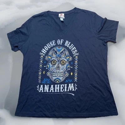 House of Blues футболка Anaheim женщин новый Calavera XL Мексика череп HOB - Изображение 1 из 4