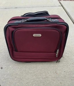 Kenneth Cole Reaction Carry On Luggage Burgundy 13” X 18” - Picture 1 of 6