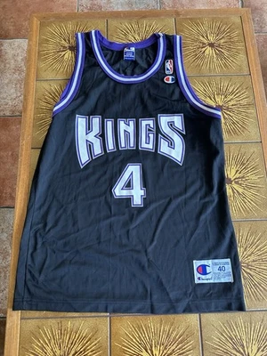 Vintage Champion Men’s M Chris Webber #4 Sacramento Kings  Black NBA Jersey - Image 1 of 4