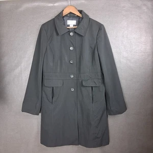 Ann Taylor Jacke Damen großer Trenchcoat Softshell Regen klassische Taschen schwarz - Bild 1 von 8