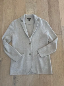J Crew blazer cardigan elegante grigio lana ma morbidissimo taglia small - Foto 1 di 6