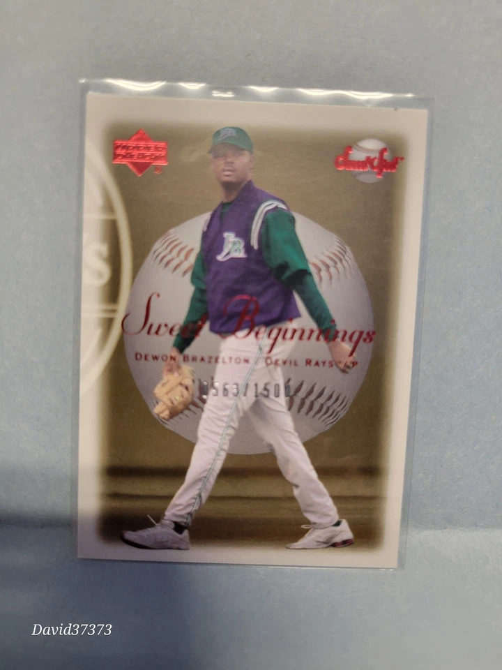 2001 Upper Deck Sweet Spot - Sweet Beginnings Dewon Brazelton #141 /1500 (RC) - Image 1 of 2