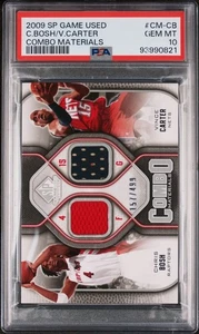 POP 1🔥 PSA 10🔥2009 SP GU Combo Materials /499 Chris Bosh/Vince Carter  HOF GU - Picture 1 of 2