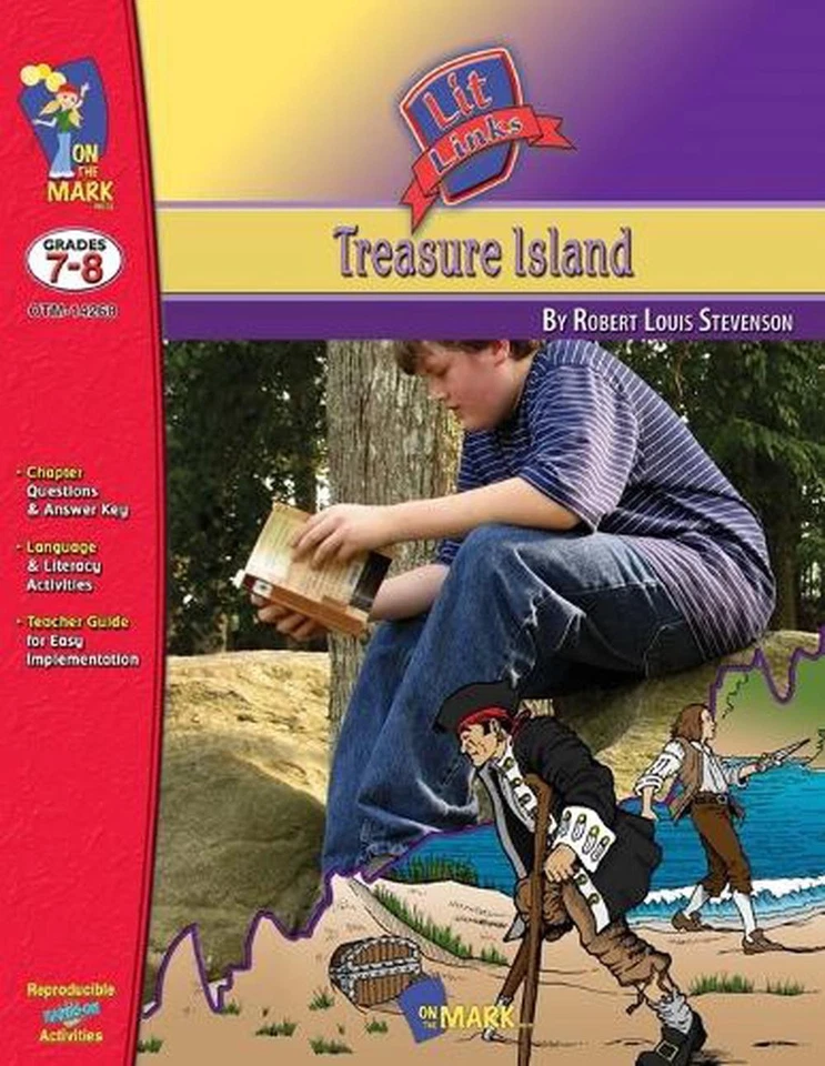 Treasure Island, by Robert Louis Stevenson Lit Link Grades 7-8 by Nat Reed Paper - Image 1 of 1