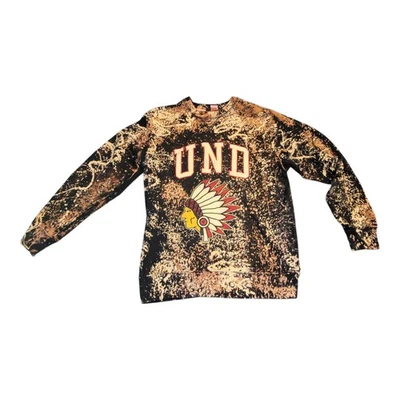 Undefeated Sweater Small   Indian Head Embroidered Distressed Open Holes  - Image 1 of 4