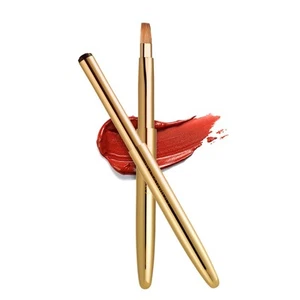 Rownyeon Travel Retractable Lip Brush Applicators Flat for Lipstick Gold - Picture 1 of 6