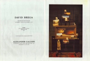 1991 DAVID BREGA Art Gallery Exhibit 2-Page Magazine PRINT AD - Picture 1 of 1