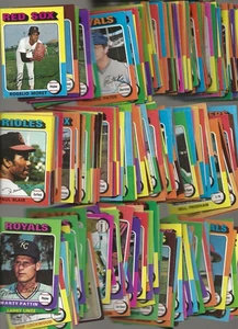 Lot of (280) Different 1975 Topps Mini Baseball Cards BV $395 Avg Ex/Mt - Bild 1 von 1