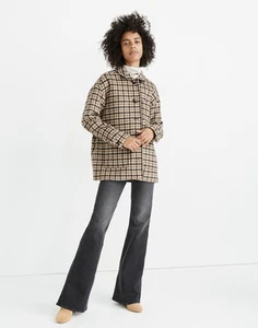 Madewell karierte Hemdjacke XS Wollmischung Kaschmir Chore Mantel Oversized Look - Bild 1 von 12