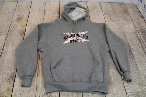 NWT SAMPLE Washington State Cougars WSU Basketball Russell Grey Hoodie Large Cover