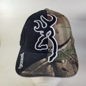 Browning Strapback Hat Men's Hunter Green Camo Camouflage Buck Deer Adjustable - Picture 1 of 9