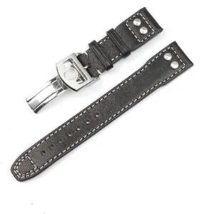 Genuine Leather Watch Strap Band Mens Quality Rivet Wristband 20/21/22mm for IWC - Picture 1 of 16