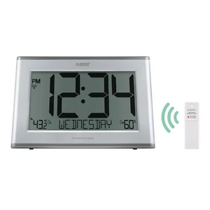 513-63867 La Crosse Technology Jumbo Atomic Digital Wall Clock with TX141TH-BV3 - Picture 1 of 12