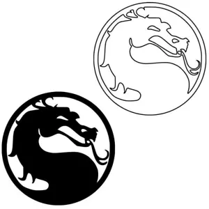 Mortal Kombat Vinyl Decal Sticker Car Window Wall Dragon Logo Design USA Seller - Picture 1 of 8