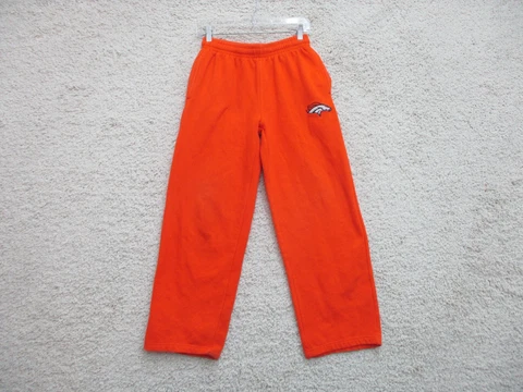 Denver Broncos Pants Large Youth 14-16 Orange Joggers Pockets Straight NFL Boys Cover