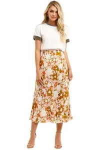 Falda LEE MATHEWS Bella Seda Satén Floral Talla 10 AU PRECIO DE VENTA SUGERIDO POR EL FABRICANTE 459 CON DEFECTOS - Imagen 1 de 7