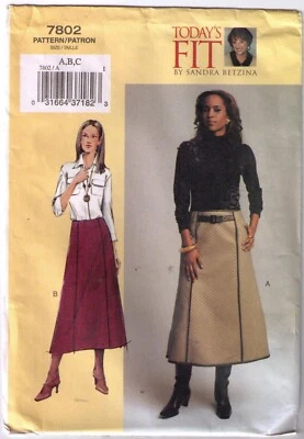 Schnittmuster Designer Vogue 7802 Gr.  A B C 32 34 36  Nähen Rock FP - Bild 1 von 2